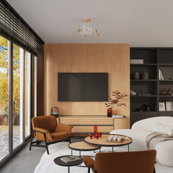 Stropné svietidlo v prírodnej farbe 15x61 cm Tumber – Sollux-image-4