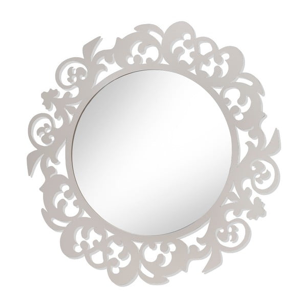 Biele kovové zrkadlo Brandan Preciozi