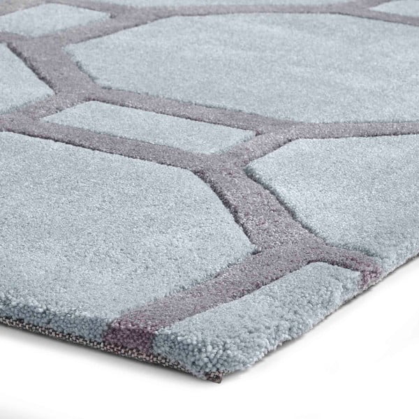 Modro-sivý Koberec Think Rugs Tile, 120 × 170 cm-image-1