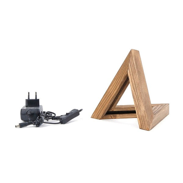 Drevené stolové svietidlo Triangle
