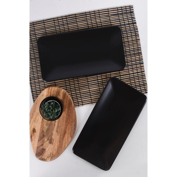 Čierne taniere z kameniny v súprave 2 ks – Hermia-image-1