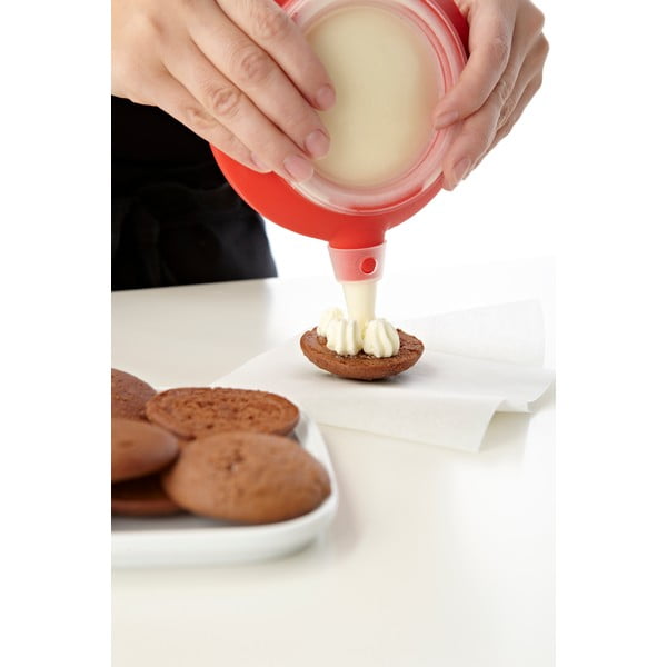 Červená pomôcka na zdobenie na cupcakes so 6 nadstavcami Lékué Decomax-image-2