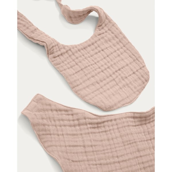 Ružové mušelínové podbradníky v súprave 2 ks Prune – Kave Home-image-2