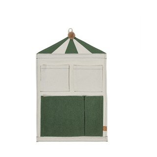 Zelený/krémovobiely látkový závesný organizér 40x1x60 cm Circus – OYOY Mini