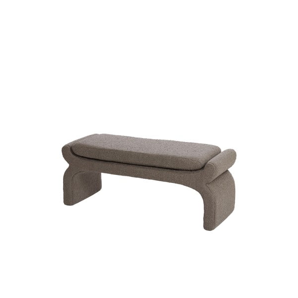 Hnedá lavica z textílie buklé Nafya – Light & Living-image-2