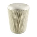 Biely odpadkový kôš do kúpeľne Curver Knit, 7 l