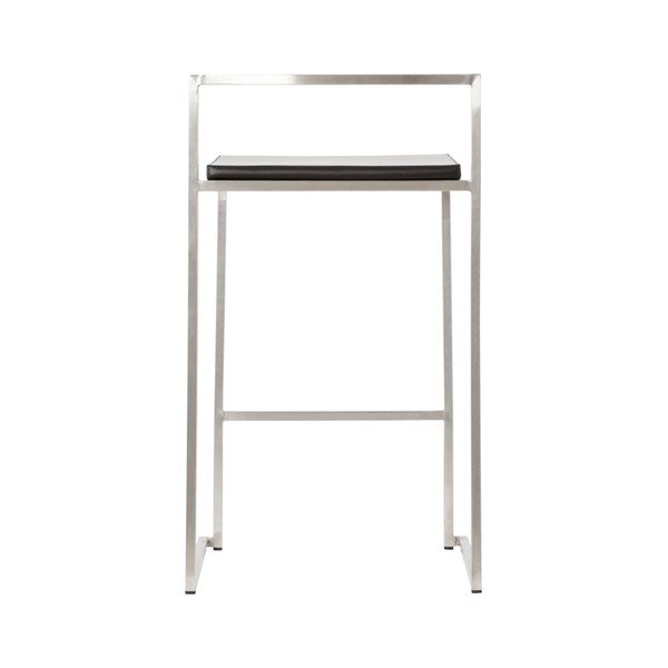 Barová stolička s čiernym sedadlom z pravej kože Kokoon Meto, výška 65 cm-image-4