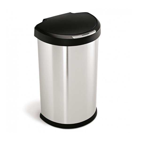Strieborný bezdotykový odpadkový kôš simplehuman, 45 l-image-4