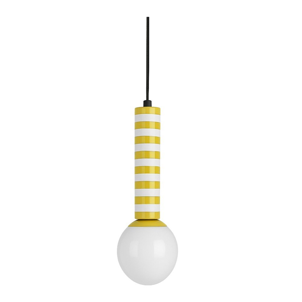 E-shop Žlté kovové závesné svietidlo ø 12 cm Rayado Retro – Leitmotiv