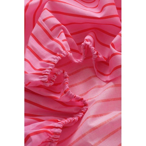 Ružová napínacia plachta z bio bavlny 90x200 cm Sima – Jotex