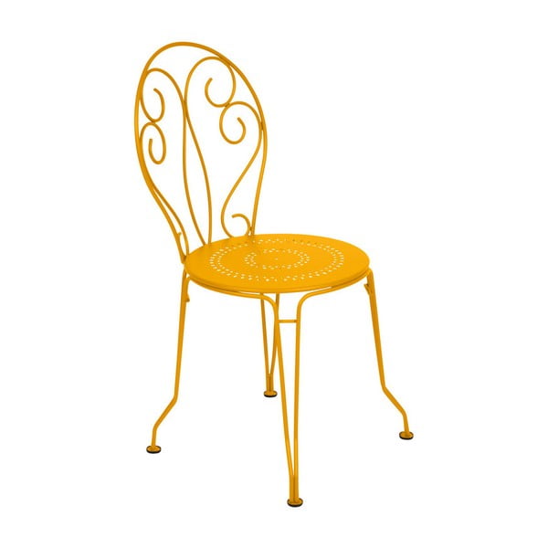 Žltá kovová stolička Fermob Montmartre