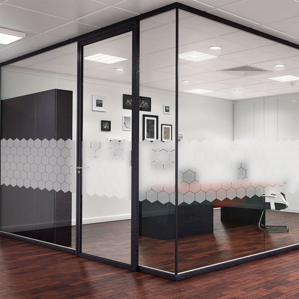 Súprava 50 matných nálepiek na sklo Ambiance Hexagon-image-4