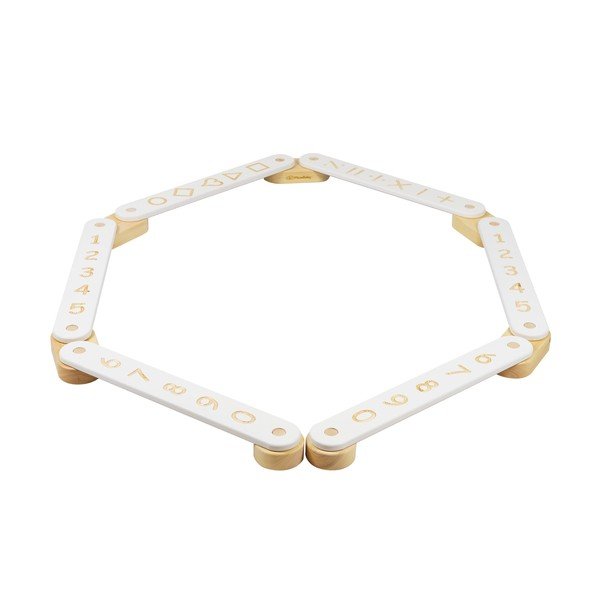 Biela senzorická dráha z borovicového dreva 10x408x5 cm Montessori – Meowbaby