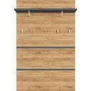 Vešiakový panel v dekore duba v prírodnej farbe Lissabon – Germania