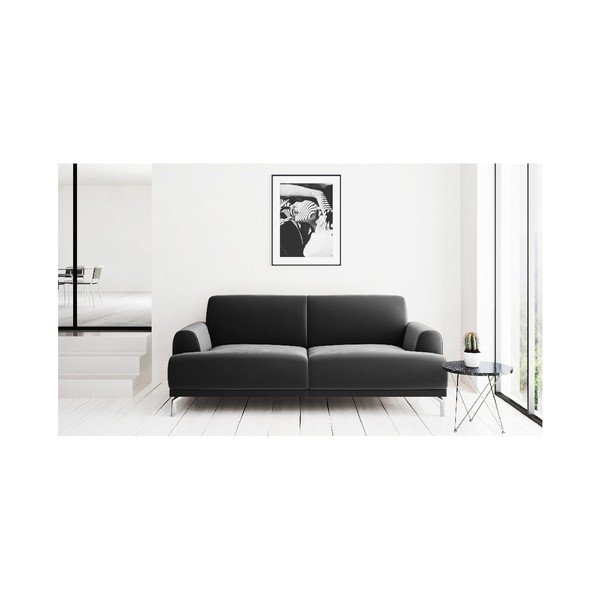 Tmavosivá zamatová pohovka MESONICA Puzo, 170 cm-image-4