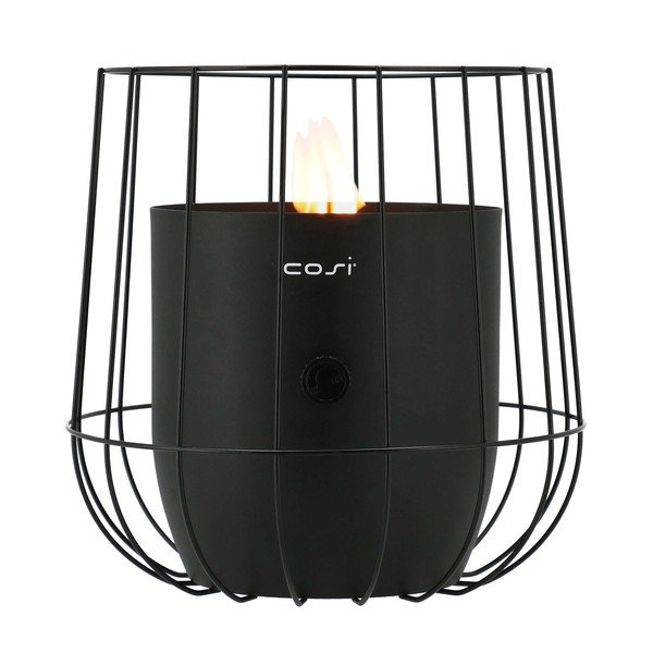 Čierna plynová lampa Cosi Basket, výška 31 cm