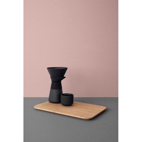 Čierna kameninová súprava na prekvapkávanú kávu 600 ml Theo – Stelton-image-4