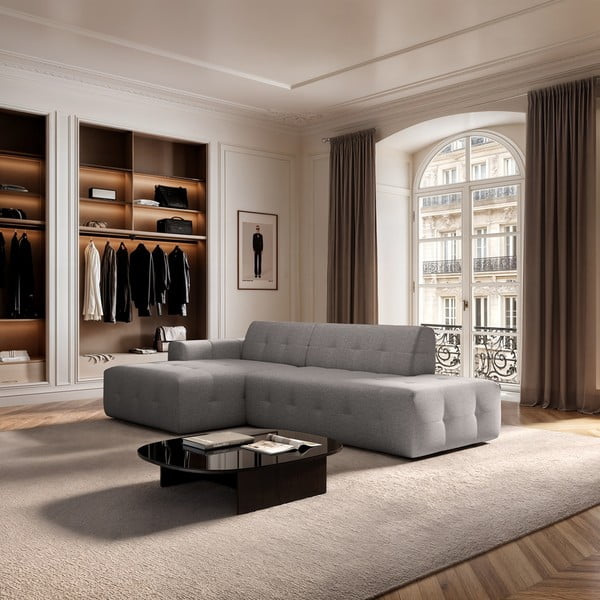 Sivá rohová pohovka (ľavý roh/s leňoškou) Tuil – Rodier-image-1