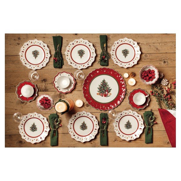 Biely porcelánový hrnček s tanierikom s vianočným motívom Villeroy & Boch, 0,3 l-image-1
