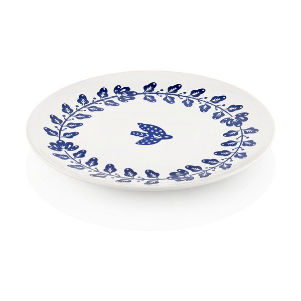 Sada 6 bielo-modrých porcelánových tanierov Mia Bloom, ⌀ 26 cm-image-1