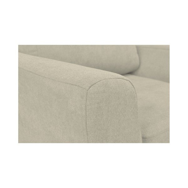 Krémové kreslo Mazzini Sofas Flower, svetlé nohy-image-3