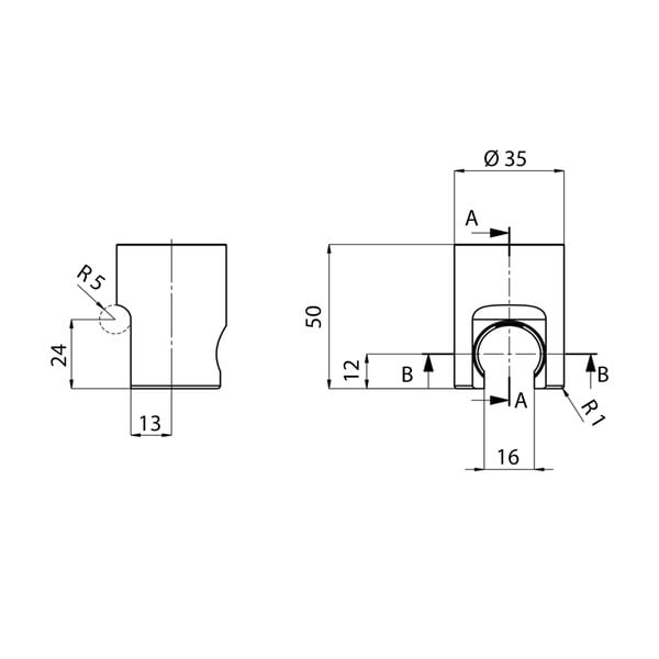 Mosadzný držiak na sprchovú hlavicu v zlatej farbe ø 3,5 cm – Sapho-image-1