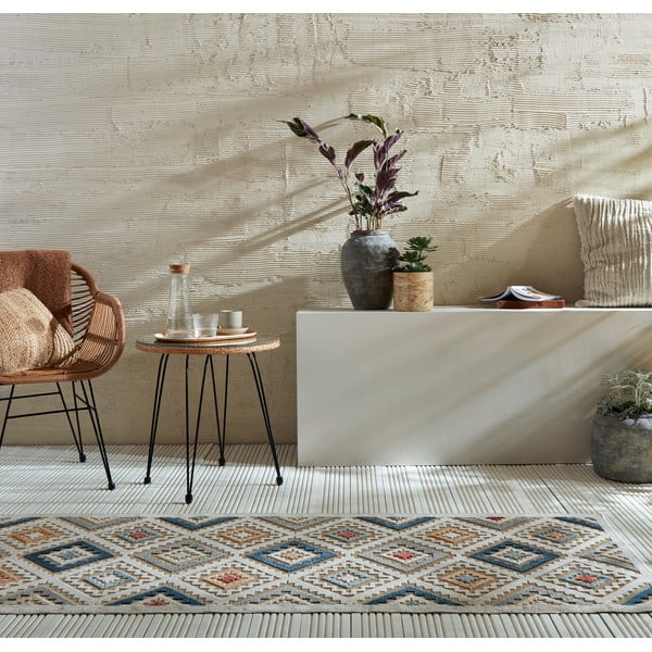 Krémový vonkajší behúň 80x230 cm Zion Natural – Flair Rugs-image-1