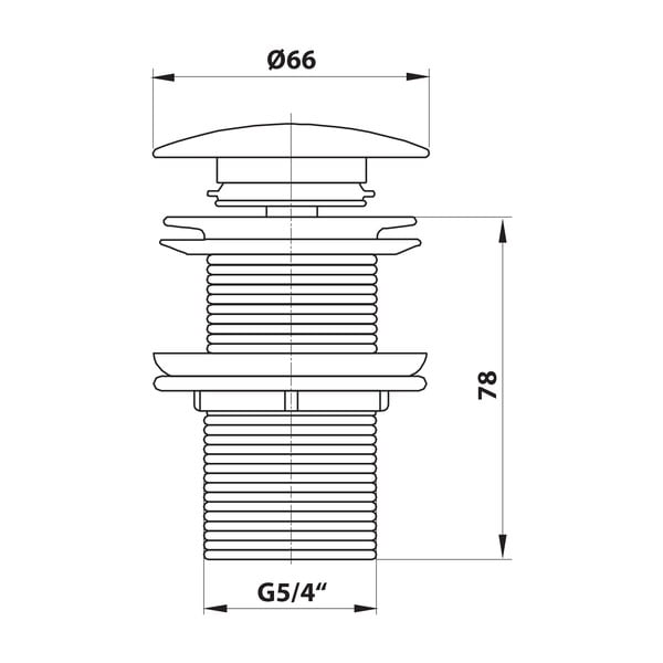 Vypúšťacia zátka Aurum – Sapho-image-1