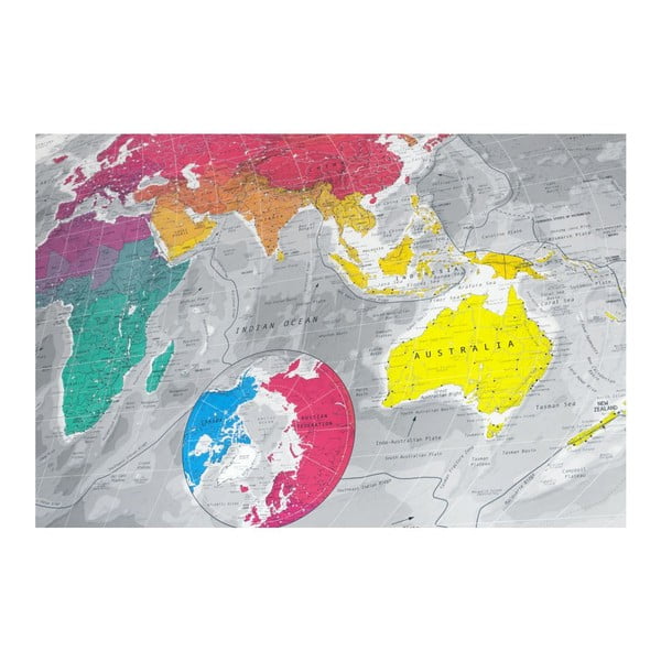 Magnetická mapa sveta The Future Mapping Company Colourful World, 130 × 72 cm-image-3