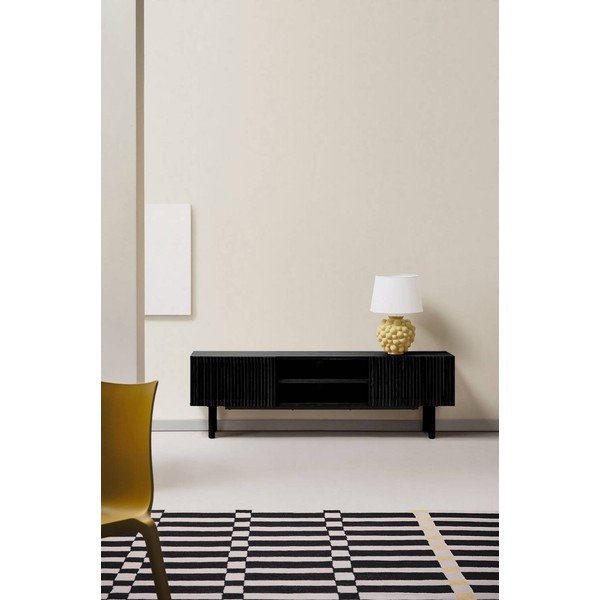 Čierny TV stolík v dekore jaseňa 160x50x43 cm Sion – Jotex-image-1