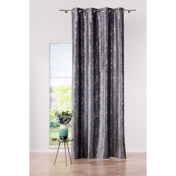 Antracitovosivý záves 140x260 cm Lhasa – Mendola Fabrics-image-1