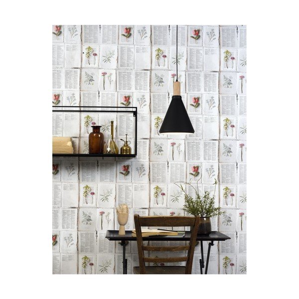 Závesné svietidlo s kovovým tienidlom v čierno-prírodnej farbe ø 25 cm Melbourne – it's about RoMi-image-4