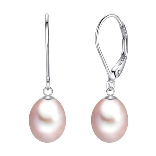 Fialové perlové náušnice s krúžkom Chakra Pearls