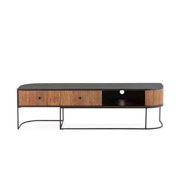 TV stolík z mangového dreva v prírodnej farbe 160x45x40 cm Curve – MOME-image-2