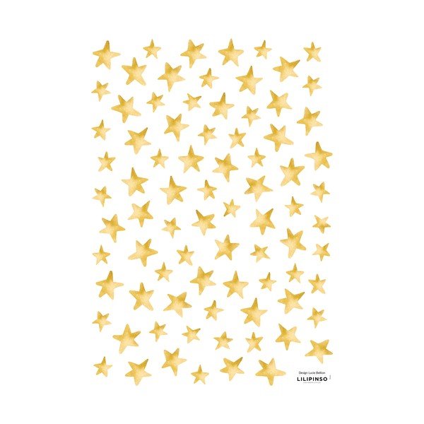 Detské samolepky v súprave 81 ks 30x42 cm Etoiles Dorees – Lilipinso