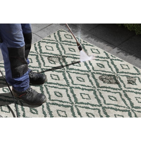 Zeleno-biely vonkajší koberec NORTHRUGS Rio, 200 x 290 cm-image-1