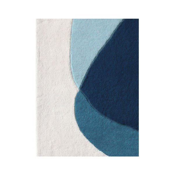 Modro-sivý koberec z čistej vlny HARTÔ Serge, 180 × 220 cm-image-1