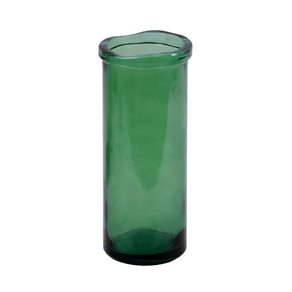 Fľaškovozelená váza z recyklovaného skla Ego Dekor Simplicity, výška 36 cm