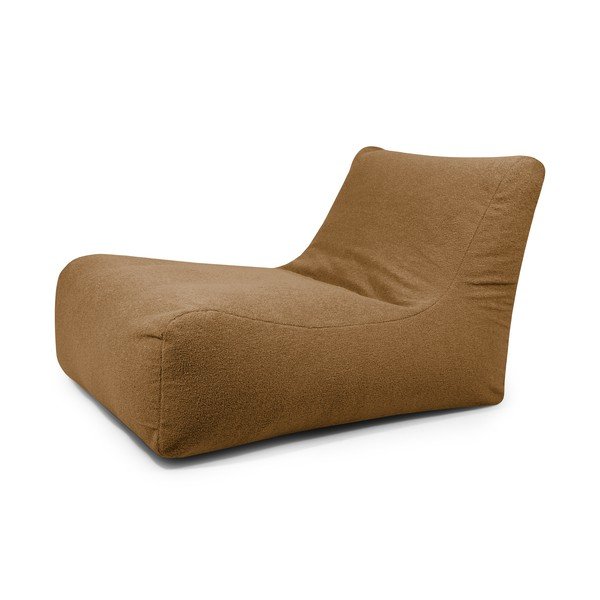 Hnedý sedací vak z textílie buklé Lounge 100 – SLOWDOWN