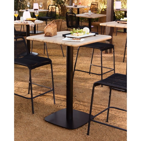 Barový stôl s doskou z akácie 70x70 cm Saura – Kave Home-image-1