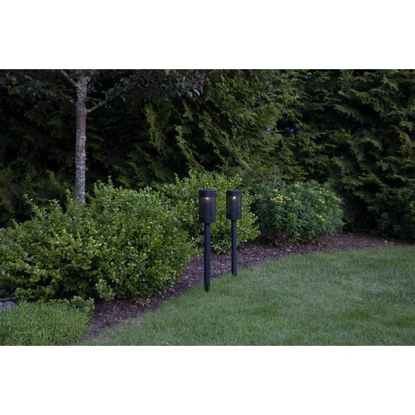 Čierne solárne LED osvetlenie z nerezovej ocele Star Trading Blace, výška 46 cm-image-3