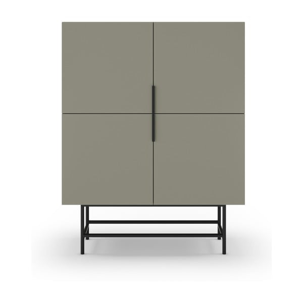 Zelenosivá skrinka 100x128 cm Eldia – Marckeric