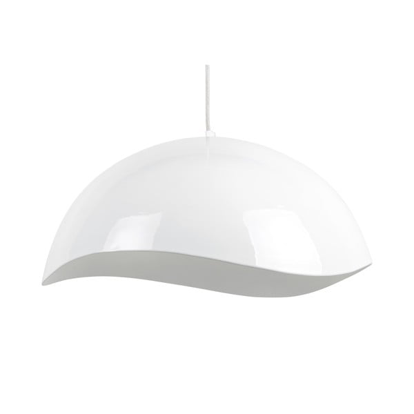 Biele závesné svietidlo s kovovým tienidlom ø 50 cm Waved – Leitmotiv