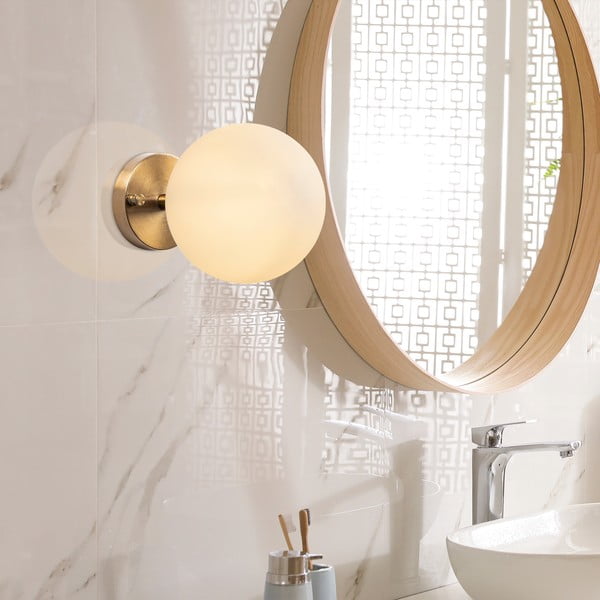 Biele/v bronzovej farbe nástenné svietidlo ø 15 cm Atmaca – Opviq lights-image-3
