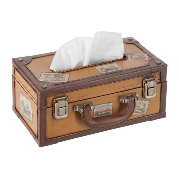 Box na vreckovky Suitcase Cappuccino
