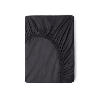 Tmavosivá bavlnená elastická plachta Good Morning, 160 x 200 cm