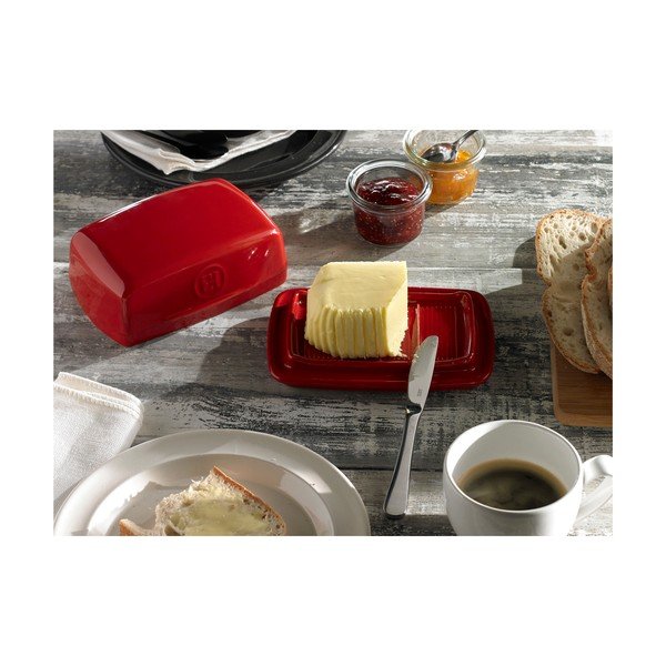 Červená keramická nádobka na maslo – Emile Henry-image-3