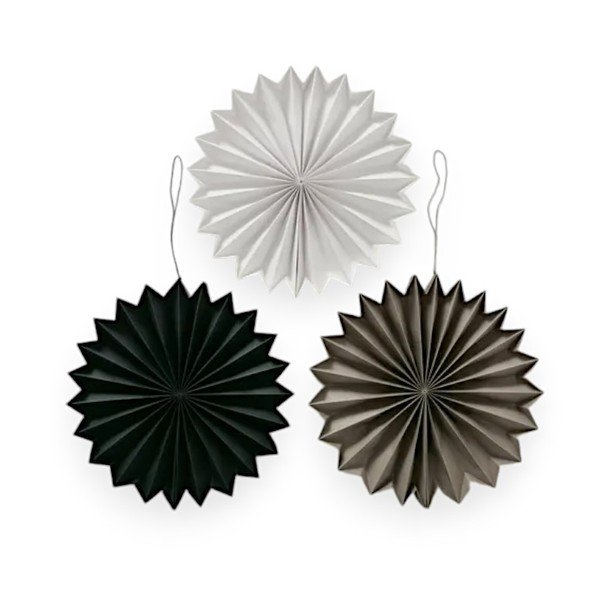 Súprava 3 závesných dekorácií z recyklovaného papiera Boltze Dilia