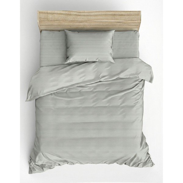 Šalviové zelené obliečky na jednolôžko 200x140 cm Stripe  – Mijolnir-image-2