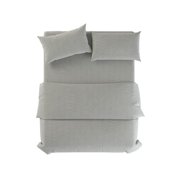 Sivozelené ľanové obliečky na dvojlôžko 200x200 cm Stone – Native Natural